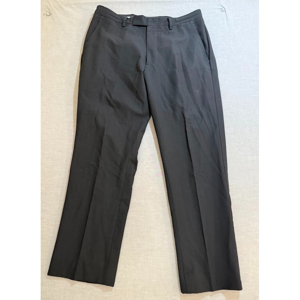 Vintage Armani Exchange Pants Mens 31 Black‎ Pleated Dress Men 32x27.
